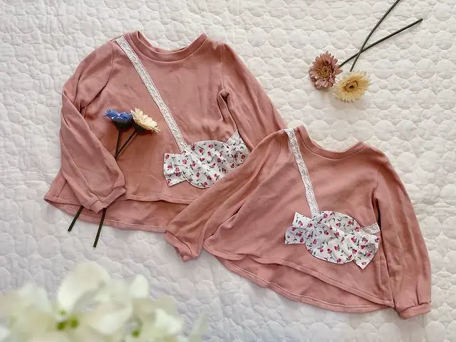 エアースムースニットで作った子供用Tシャツの作品例