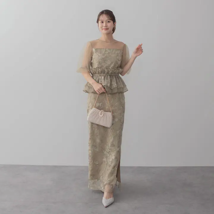 当日発送】3WAYチュールラッフルフラワースパンコールIライン