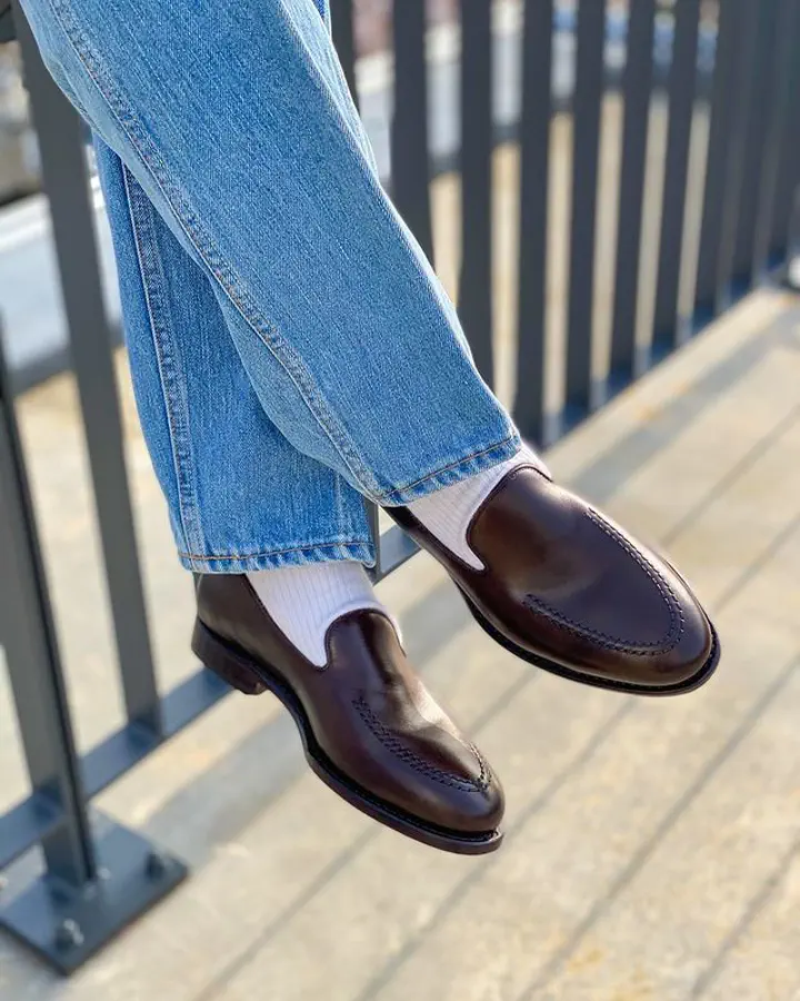 ローファー | 98957 / DARK BROWN CALF (LEATHER SOLE) - Jalan Sriwijaya