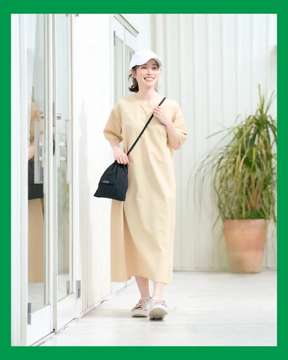 L's]SHORT SLEEVE OP SEERSUCKER/ショートスリーブワンピース シア