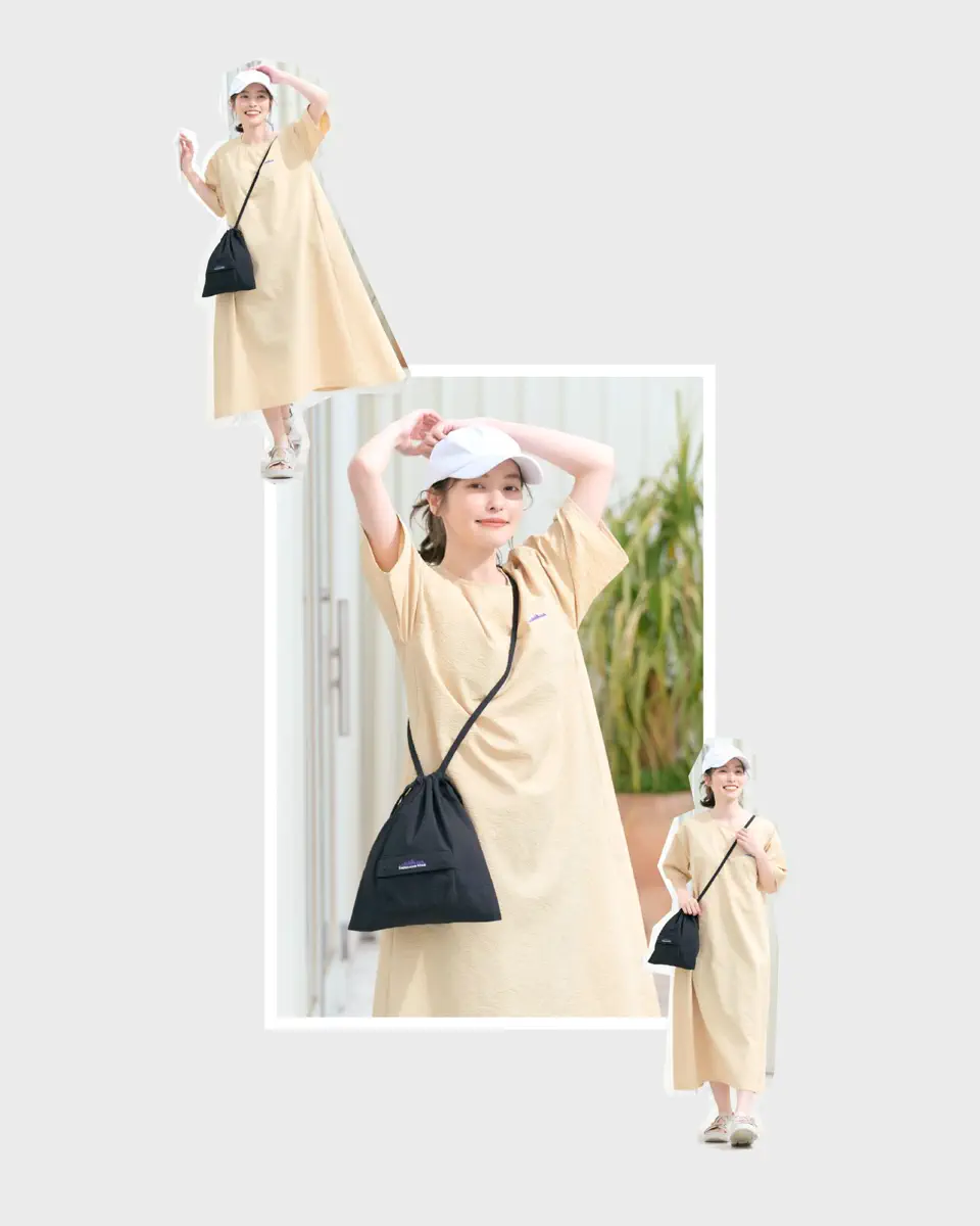 L's]SHORT SLEEVE OP SEERSUCKER/ショートスリーブワンピース シア
