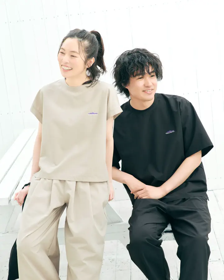 M's]SHORT SLEEVE T-SHIRT & LONG PANTS SET HIGH AIR PERMEABILITY
