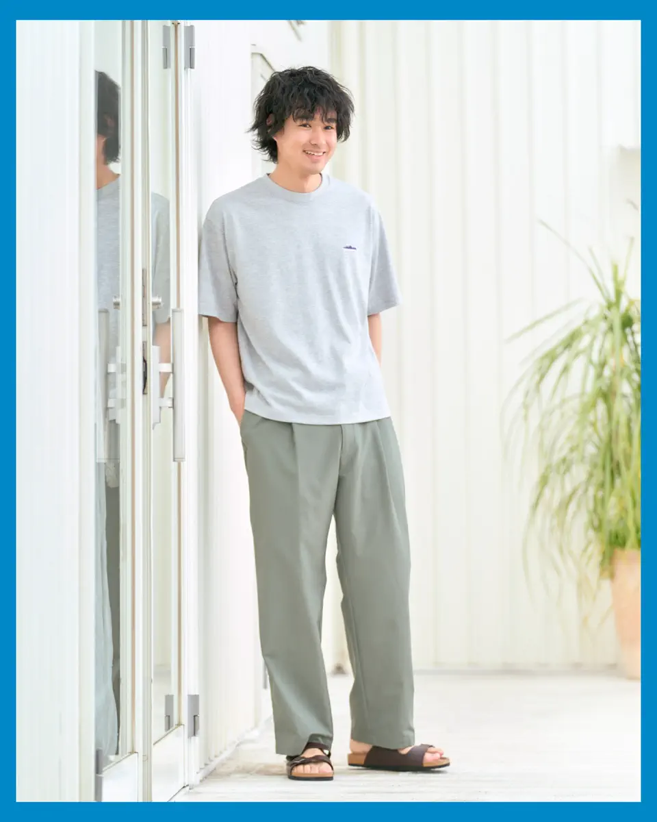 M's]TUCK LONG PANTS HIGH AIR PERMEABILITY/タックロングパンツ