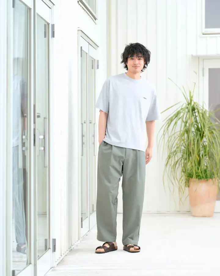 M's]TUCK LONG PANTS HIGH AIR PERMEABILITY/タックロングパンツ