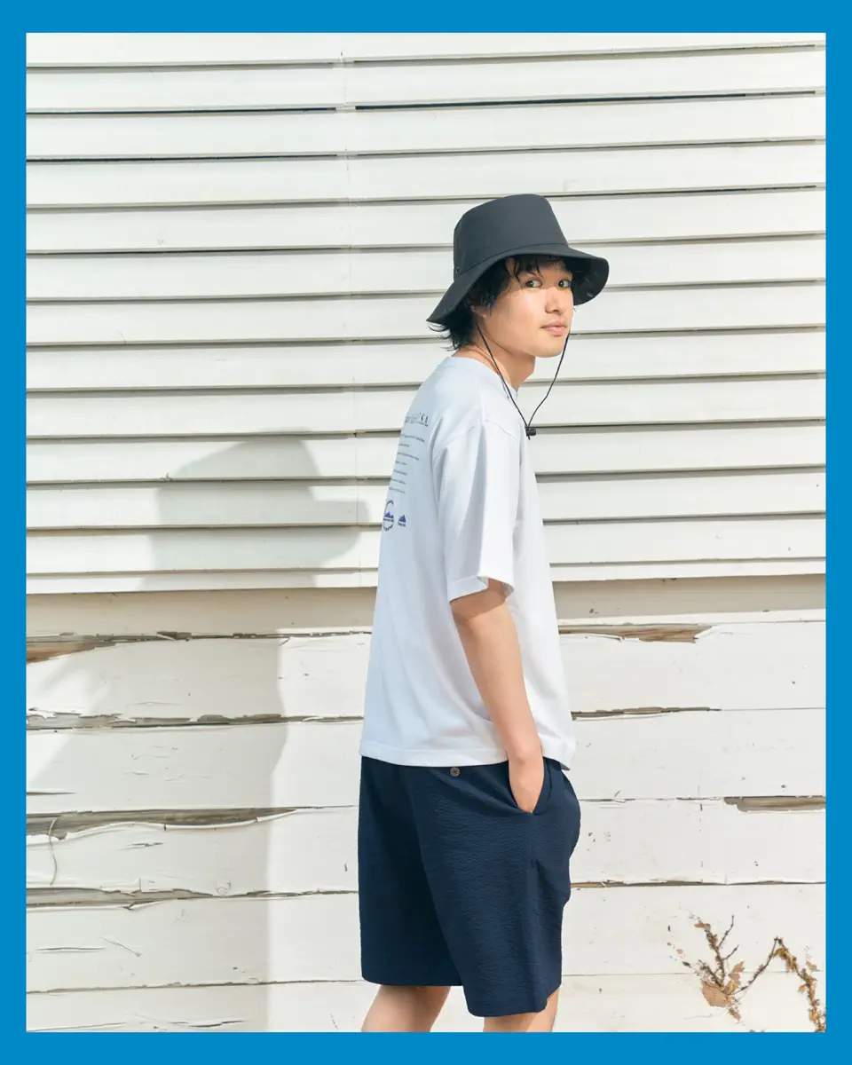M's]TUCK SHORT PANTS SEERSUCKER/タックショートパンツ シアサッカー