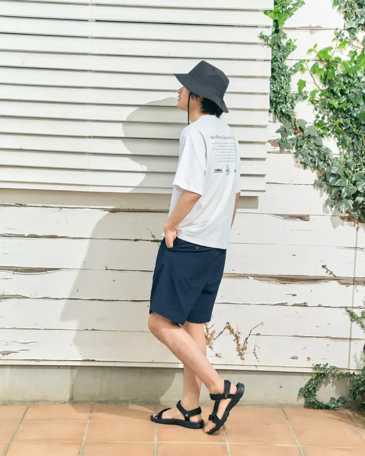 M's]TUCK SHORT PANTS SEERSUCKER/タックショートパンツ シアサッカー
