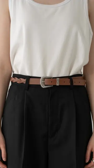 VINTAGE】ウエスタンベルト& シルバーバックル2点セット