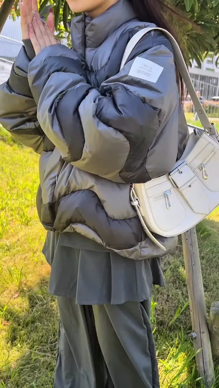 wave bicolor down jacket – Uenui