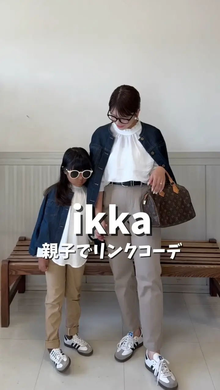 親子コーデ】マルチWAYバンドカラーシャツ（110~160cm）,ikka| TOKYO