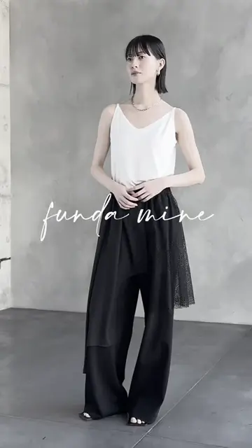 アシンメトリーレイヤードパンツ – funda mine