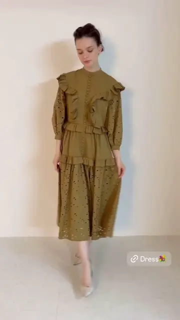 前後2WAYティアードシャツワンピース[品番：GERW0010573