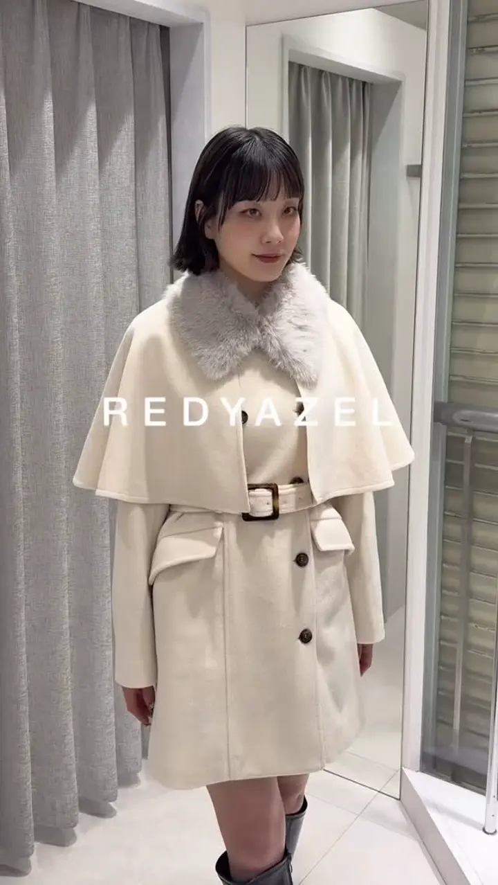 マルチWAYケープファーショートコート(S ホワイト): REDYAZEL｜公式