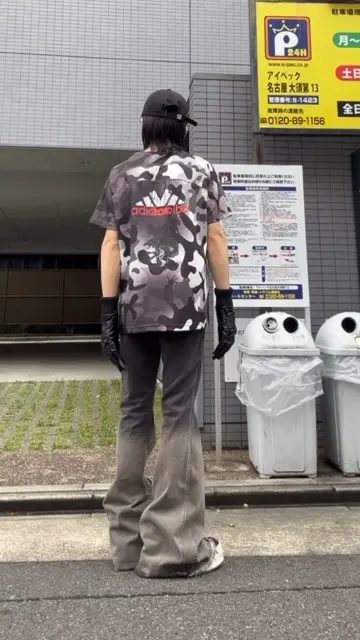 パンツ Diving Crepe Pants Bizarre Maiden】wash gradation flare pants | OUR BRAND
