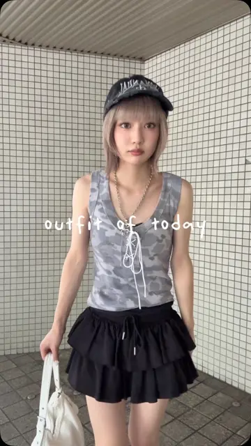 スカート PVC Frill Skirt FRILL MESH JERSEY SKIRT | Candy Stripper（キャンディ