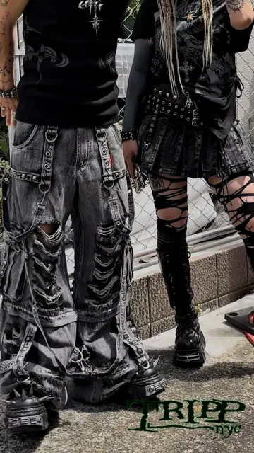 TRIPP nyc】SHREDDER DENIM POWER STREET PANT[JM7155MBR