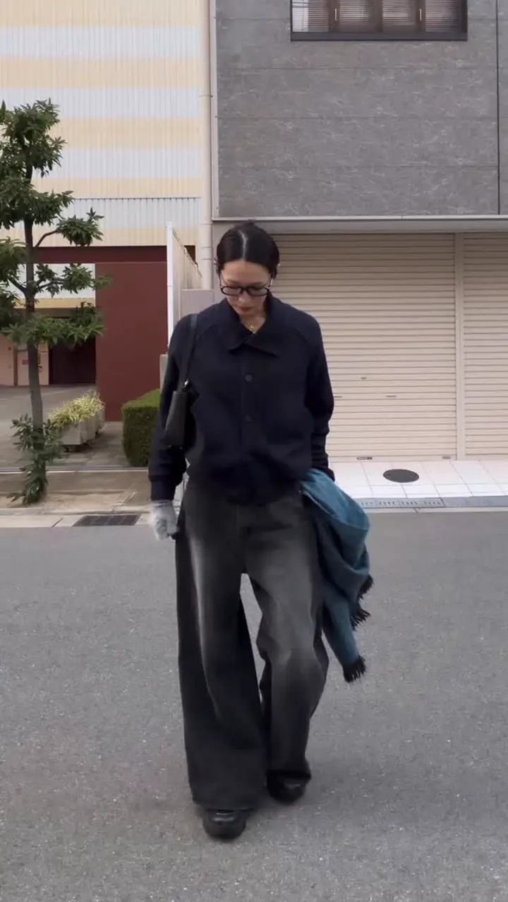 受注制【Chikashitsu +】buggy denim pants / 【チカシツプラス