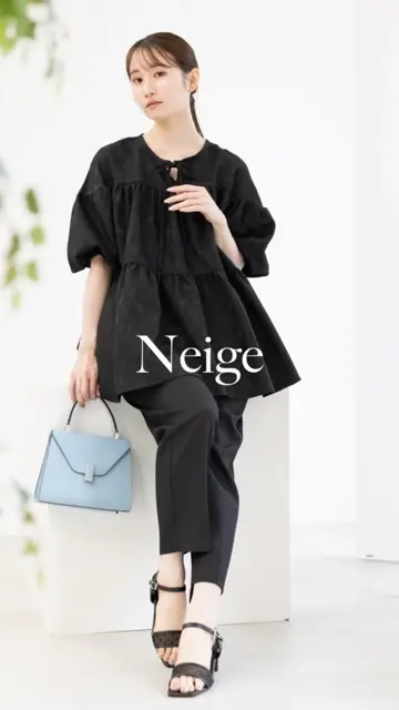 ふわりリボンジャガードチュニック – Neigeオンラインストア
