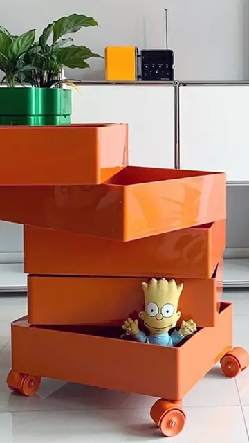 VeroMan カラーラック ワゴン キャスター付き 5段 収納 ラック 収納棚