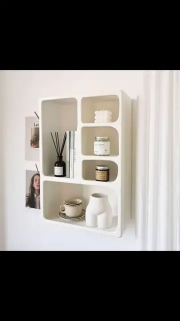 40cm] VeroMan マントルピース シェルフ ホワイト 白