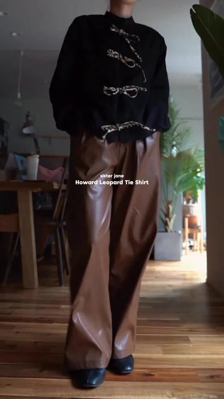 レザーカーブパンツ/ブラウン○再販なし | osrsofficial