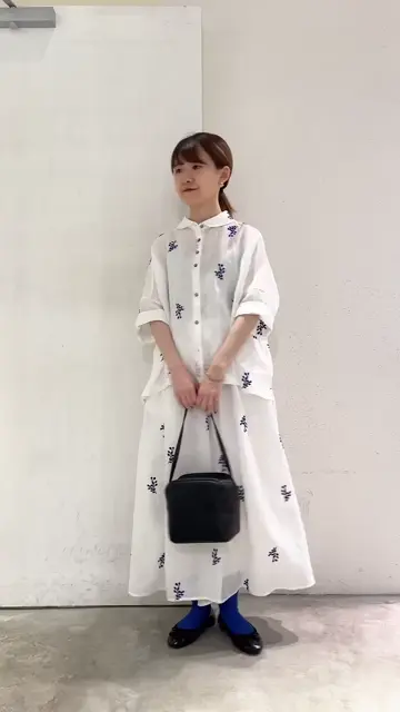 MORE PRICE DOWN】ユーカリ刺繍タックキュロットスカート | COO