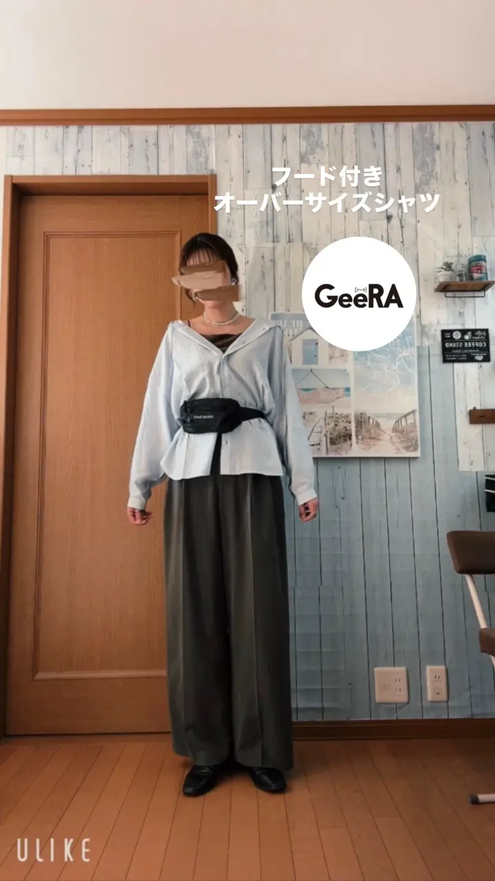 羽織にも◎フード付きオーバーサイズシャツ - ベルーナ【公式】