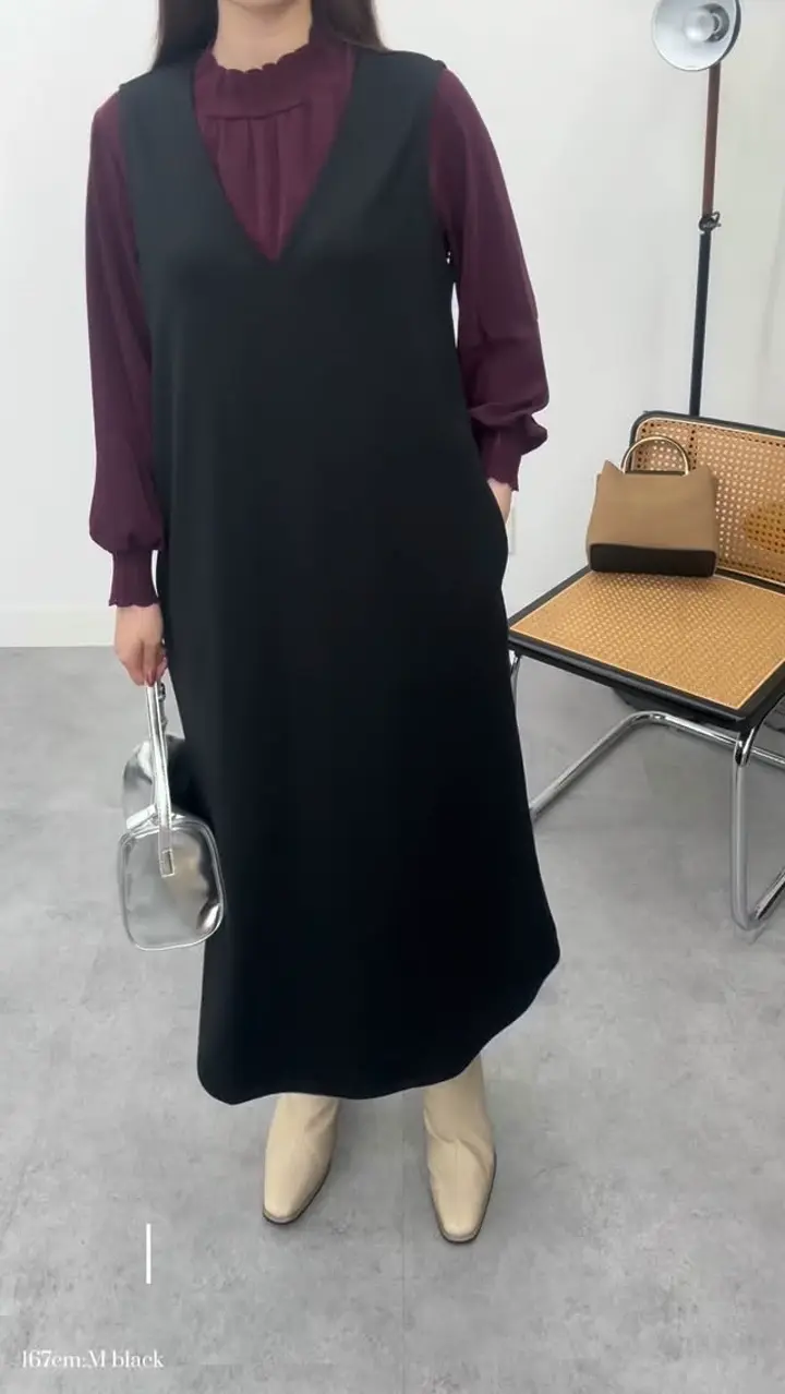 ニットプリーツ切替フレアーチュニック - ベルーナ【公式】