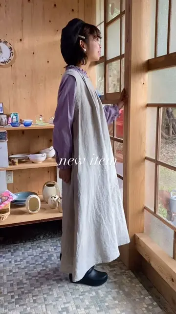 マキマロ　トラバッホ　リネンジャンパースカート ジャンパースカート （ロング・マキシ丈ワンピース）｜INGEBORG