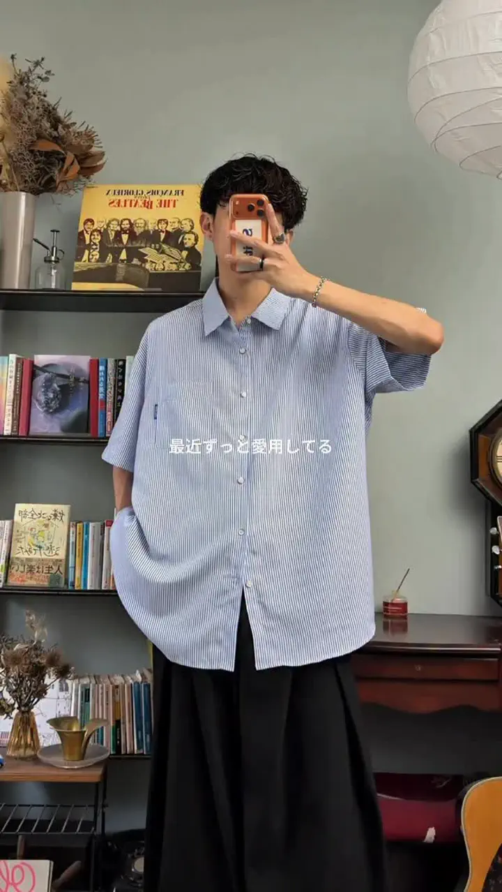 ワイドシルエットチェック半袖シャツ RR0306 – YOLO（ヨロ