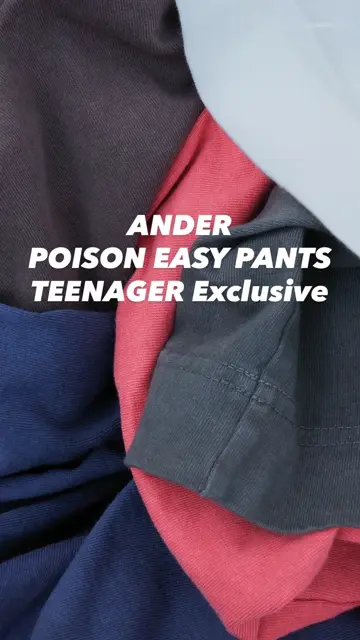 ANDER ORIGINAL POISON EASY PANTS / OFF BLACK / TEENAGER
