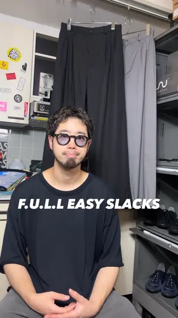 F.U.L.L EASY SLACKS / BLACK - TEENAGER ONLINE STORE