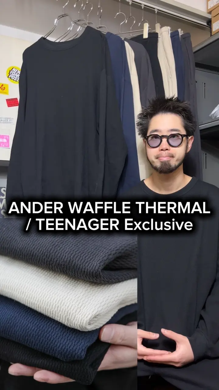 ANDER WAFFLE CHILLAX TOP / BLACK - TEENAGER ONLINE STORE