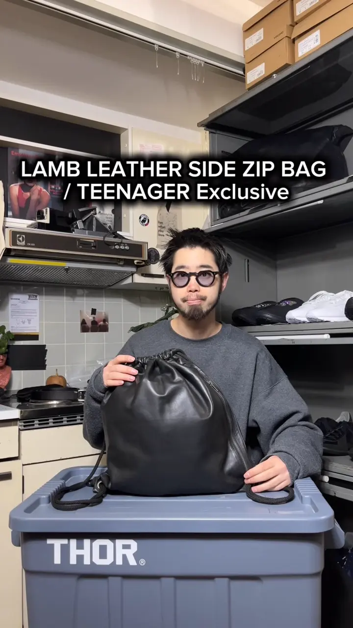 LAMB LEATHER SIDE ZIP BAG / TEENAGER Exclusive - TEENAGER ONLINE STORE
