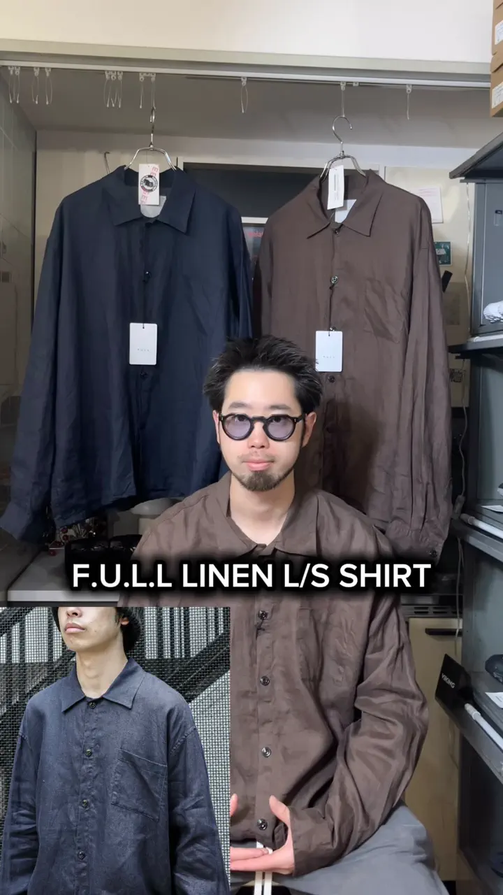 F.U.L.L LINEN L/S SHIRT / BROWN - TEENAGER ONLINE STORE