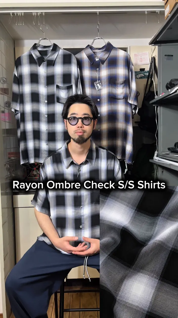 現TENDERLOIN OMBRE CHECK SHIRTS Sサイズ新品 Rayon Ombre Check S/S Shirts / Black - TEENAGER ONLINE STORE