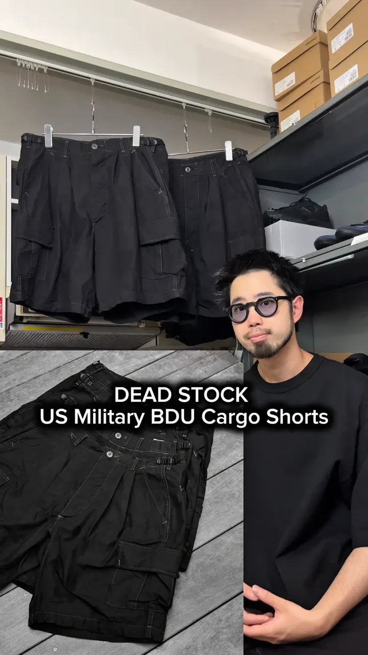 DEAD STOCK US Military BDU Cargo Shorts / Black - TEENAGER ONLINE