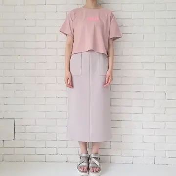 SALE】ストレッチカットソーベイカーポケットタイトスカート