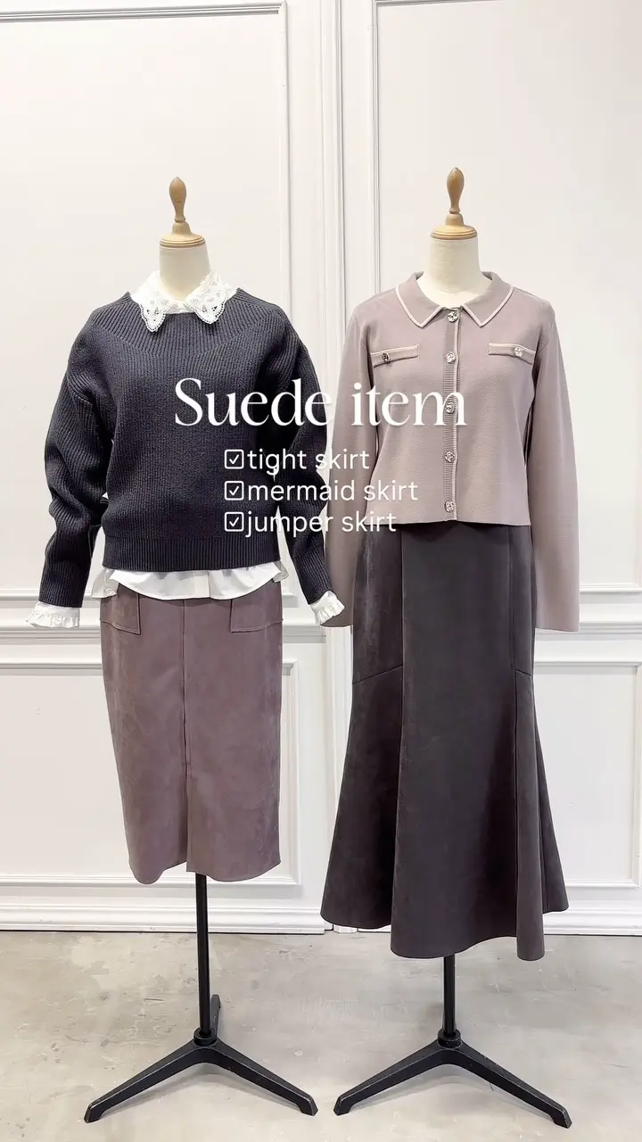 SALE】フェイクスエード前釦ナロージャンスカ - 12Twelve Agenda