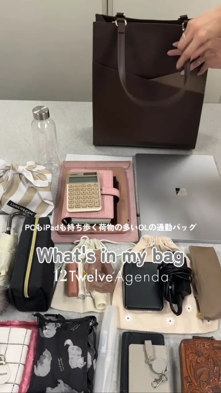 mimi Collaboration】PCケース付き配色縦型A4バッグ - 12Twelve Agenda