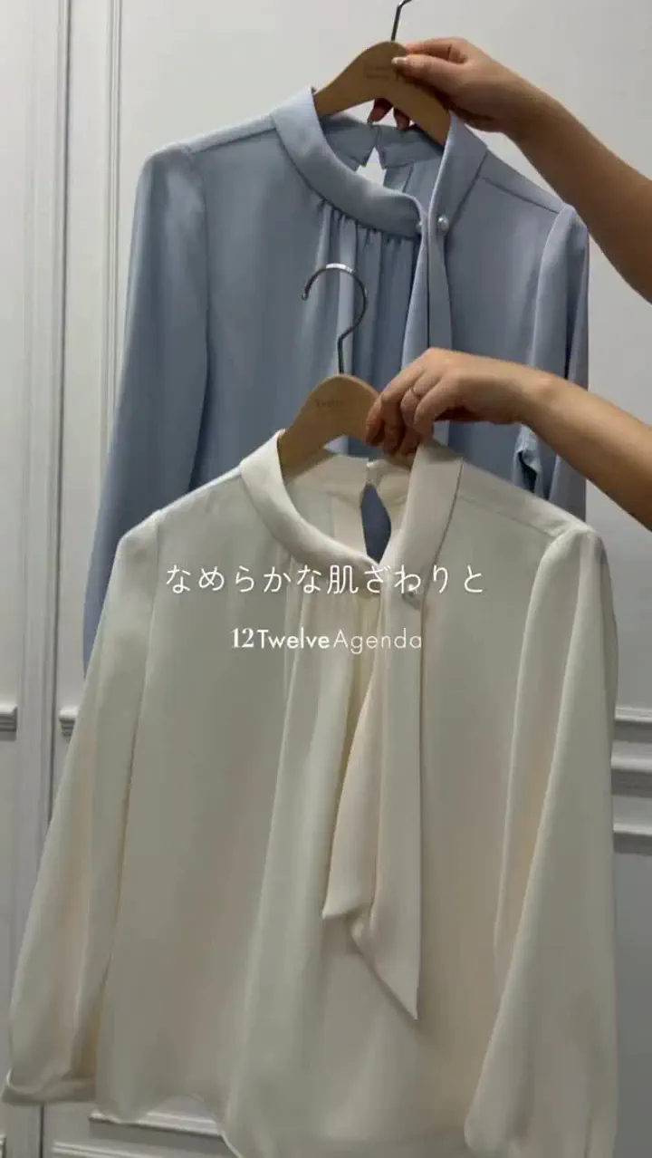 フレンチキスねじりVネック長袖ブラウス - 12Twelve Agenda(トゥエルブ