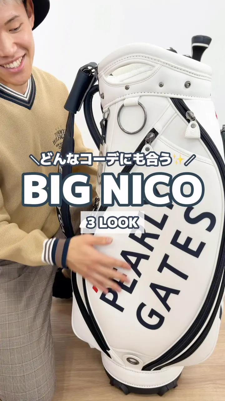 パーリーゲイツ] 当店オリジナルモデル ビッグニコキャディバッグ (46