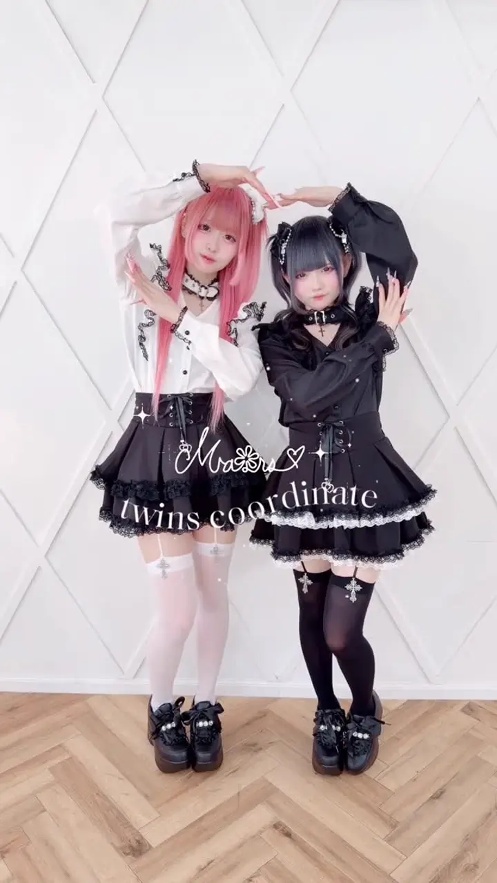 Princess Melody】チョーカー付きチェックワンピース - ピンク size-F