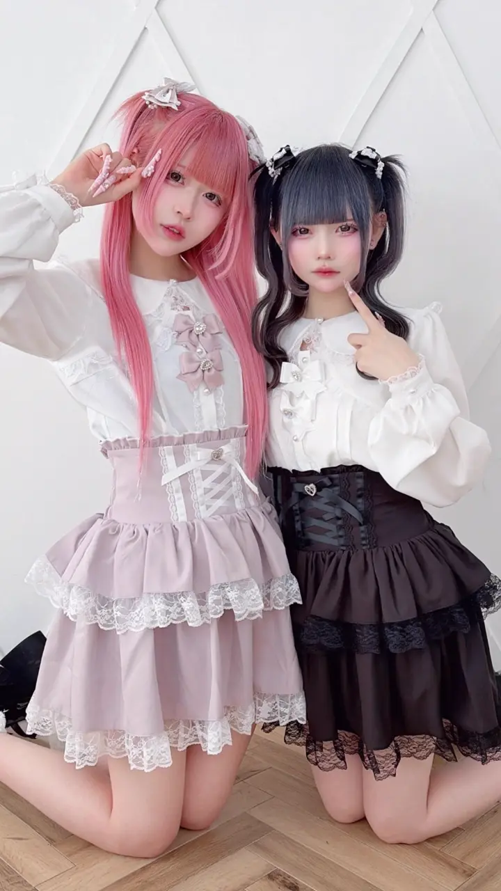 MA*RS】レースアップリボン3段フリルスカパン - ピンク size-F | 地雷
