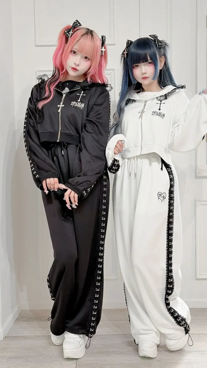 MA*RS】ハートロックチャームりぼん付きニーハイ - ブラック size-F