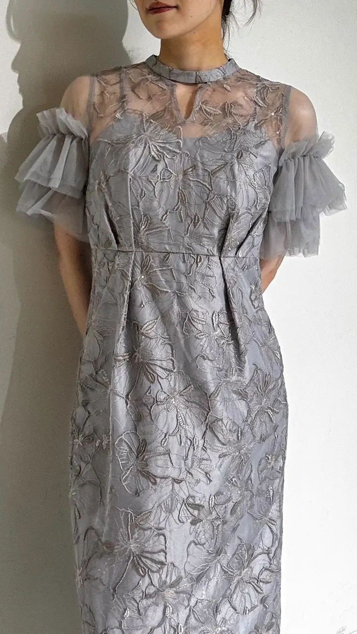 key neck embroidery dress | ALL ITEM | ROOM903 online