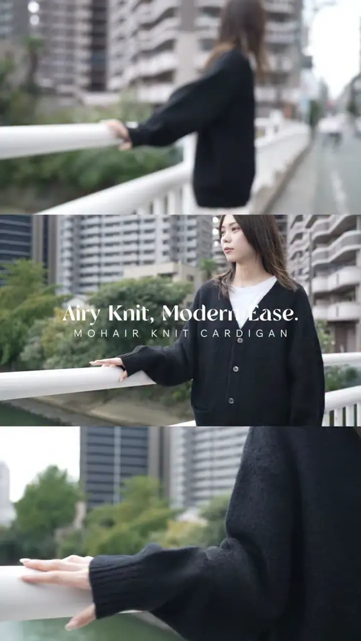 WAIPER.inc モヘアニット カーディガン SOLID【WP1072】ミリタリー