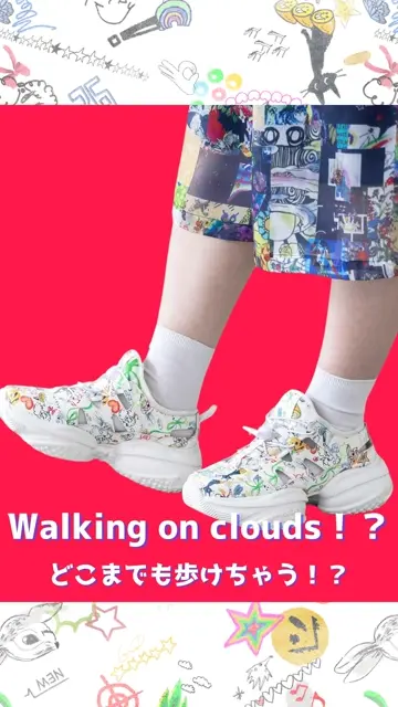 SS-187：POP総柄厚底サンダルスニーカーの通販-ScoLar