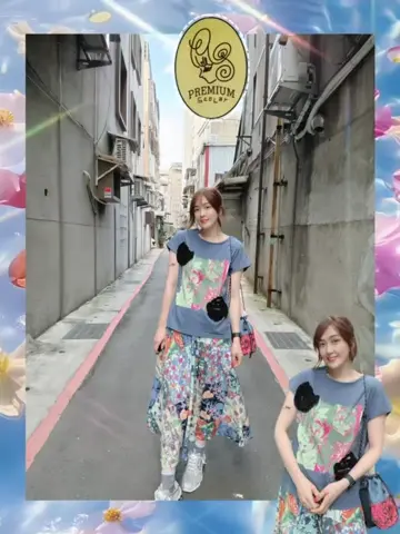 152643：花柄ネコパッチワーク風スカートの通販-ScoLar