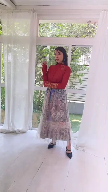 3点　552278：花束箔プリント 配色メローシアーロンT 552278：花束箔プリント 配色メローシアーロンTの通販-ScoLar