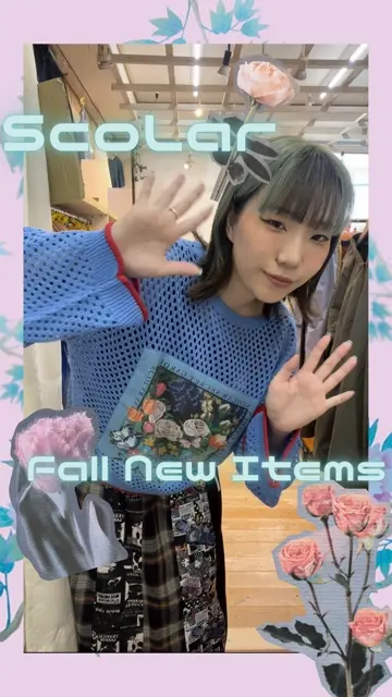 153619：異素材切替パッチワークスカートの通販-ScoLar